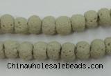 CLV352 15.5 inches 8mm ball dyed lava beads wholesale