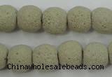 CLV354 15.5 inches 13mm ball dyed lava beads wholesale