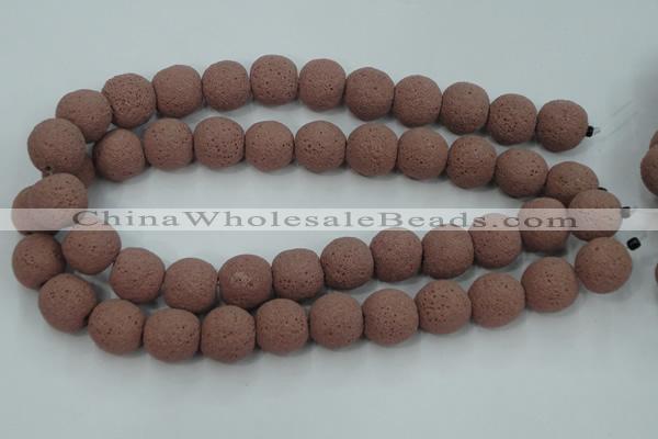 CLV364 15.5 inches 18mm ball dyed lava beads wholesale