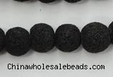 CLV381 15.5 inches 14mm ball dyed lava beads wholesale