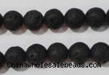 CLV485 15.5 inches 10mm round black lava beads wholesale