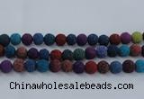 CLV524 15.5 inches 12mm round mixed lava beads wholesale