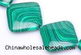 CMA10 15.5 inches 31mm rhombus imitate malachite beads wholesale