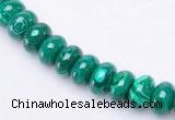 CMA16 5*8mm roundel imitate malachite gemstone beads Wholesale