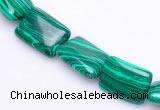 CMA22 10*14mm rectangle imitate malachite beads Wholesale