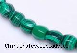 CMA24 8*10mm faceted drum imitate malachite beads Wholesale