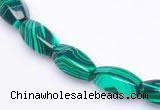 CMA25 8*14mm faceted drum imitate malachite beads Wholesale
