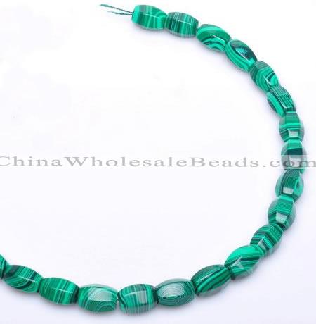 CMA26 10*14mm faceted drum imitate malachite beads Wholesale