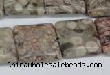 CMB22 15.5 inches 20*20mm square natural medical stone beads