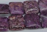 CMB39 15.5 inches 18*18mm square dyed natural medical stone beads