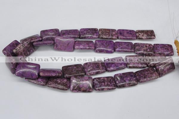 CMB41 15.5 inches 18*25mm rectangle dyed natural medical stone beads