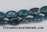 CMB46 15.5 inches 10*14mm oval dyed natural medical stone beads