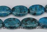 CMB48 15.5 inches 13*18mm oval dyed natural medical stone beads