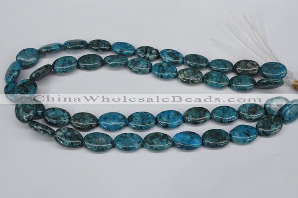 CMB48 15.5 inches 13*18mm oval dyed natural medical stone beads