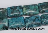 CMB57 15.5 inches 13*18mm rectangle dyed natural medical stone beads