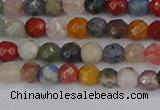 CME100 15.5 inches 4mm faceted round mixed gemstone beads