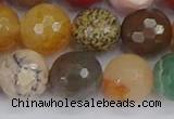 CME104 15.5 inches 12mm faceted round mixed gemstone beads