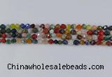 CME106 15.5 inches 6mm faceted nuggets mixed gemstone beads