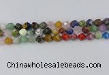 CME108 15.5 inches 10mm faceted nuggets mixed gemstone beads