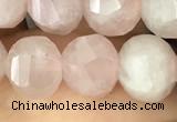 CME204 15.5 inches 7*9mm - 8*10mm pumpkin Madagascar rose quartz beads