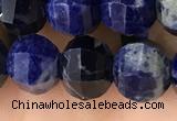 CME216 15.5 inches 7*9mm - 8*10mm pumpkin sodalite beads