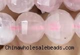 CME231 15.5 inches 10*11mm - 10*12mm pumpkin rose quartz beads