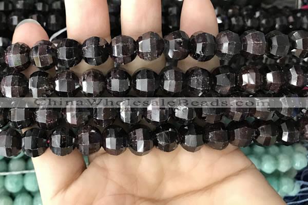 CME244 15.5 inches 10*11mm - 10*12mm pumpkin garnet beads