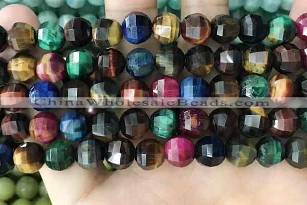 CME257 15.5 inches 10*11mm - 11*12mm pumpkin mixed tiger eye beads