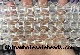 CME300 15.5 inches 8*11mm - 9*12mm pumpkin white crystal beads