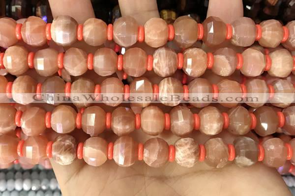 CME304 15.5 inches 8*11mm - 9*12mm pumpkin moonstone beads