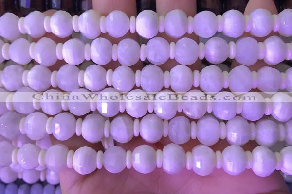 CME311 15.5 inches 8*10mm pumpkin white moonstone beads