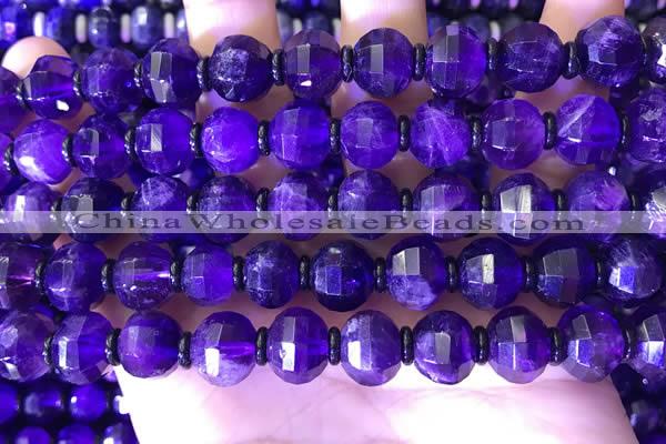 CME322 15.5 inches 9*11mm - 10*12mm pumpkin amethyst beads