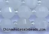 CME341 15 inches 8mm pumpkin blue chalcedony beads