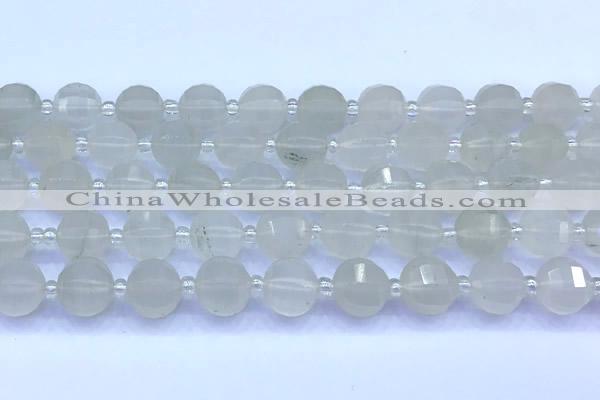 CME356 15 inches 10mm pumpkin white jade beads