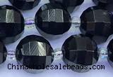 CME375 15 inches 10mm pumpkin black agate beads
