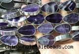 CME507 12 inches 18*28mm - 20*30mm flat teardrop amethyst beads