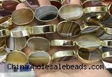 CME517 12 inches 18*28mm - 20*30mm oval banded agate beads