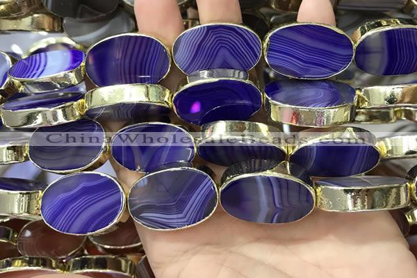 CME518 12 inches 18*28mm - 20*30mm oval banded agate beads