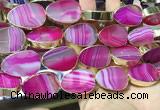 CME528 12 inches 18*28mm - 20*30mm flat teardrop banded agate beads