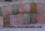 CMG221 15.5 inches 5*8mm faceted rondelle morganite beads