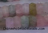 CMG223 15.5 inches 6*10mm faceted rondelle morganite beads