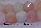 CMG226 15.5 inches 12*14mm - 14*16mm faceted nuggets morganite beads