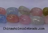 CMG227 15.5 inches 10*12mm - 12*16mm nuggets morganite beads