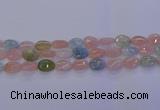 CMG231 15.5 inches 8*12mm flat teardrop morganite beads wholesale