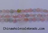 CMG253 15.5 inches 10mm faceted coin morganite beads