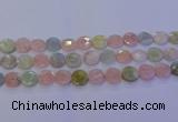 CMG254 15.5 inches 12mm faceted coin morganite beads