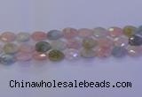 CMG272 15.5 inches 10*14mm faceted flat teardrop morganite beads