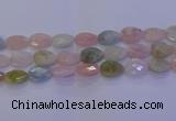 CMG275 15.5 inches 15*20mm faceted flat teardrop morganite beads