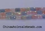 CMG279 15.5 inches 12*16mm faceted rectangle morganite beads