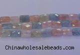 CMG281 15.5 inches 15*20mm faceted rectangle morganite beads